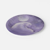 Polar Bär mit Cub Wildlife Fantasy Art Pappteller (Schrägansicht)