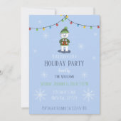 Polar Bär mit Geschenken Feiertag Einladung (Vorderseite)