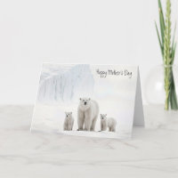 Polar Bär mit Jungen für den Muttertag