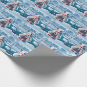 Polar Bär mit Pasten in Herzform Geschenkpapier (Ecke)