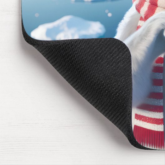 Polar Bär mit Pasten in Herzform Mousepad (Ecke)