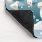 Polar Bär mit Paws als Herz Mousepad (Ecke)