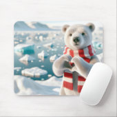 Polar Bär mit Paws als Herz Mousepad (Mit Mouse)