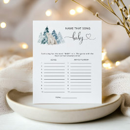 Polar Bär Name dieses Lied Baby Dusche Spiel