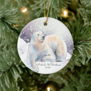 Polar Bär Personalisierte Weihnachtsschmuck