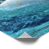 Polar Bär schwimmen & Glacier Wildlife Art Poster (Ecke)