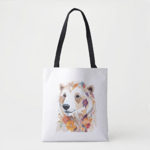 Polar Bär spielend Adorable Fun Animal Colorful Tasche