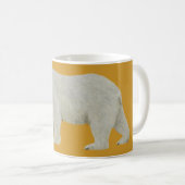 Polar-Bär-Tasse auf gelb Kaffeetasse (VorderseiteRechts)