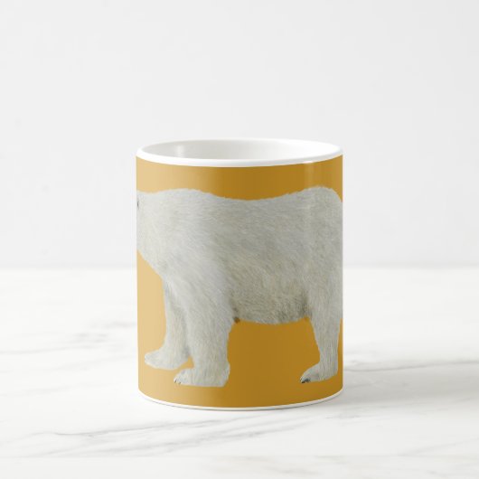 Polar-Bär-Tasse auf gelb Kaffeetasse (Mittel)