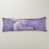 Polar Bär und Cub Fantasy Wildlife Art Seitenschläferkissen (Rückseite)