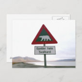 Polar-Bär-Verkehrszeichen Postkarte (Vorne/Hinten)