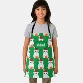 Polar Bär Weihnachten Weihnachten niedlich Grün Ih Schürze (Insitu)