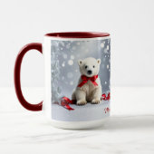 Polar-Bär-Weihnachts-Feiertags-Tasse Tasse (Links)