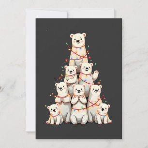 Polar-Bär-Weihnachtsbaum Frohe Weihnachten Xmas  Einladung