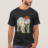 Polar Bär Weihnachtsbaum Licht Weihnachtsfest Weih T-Shirt (Vorderseite)
