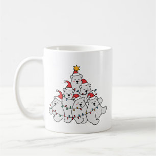 Polar-Bär-Weihnachtsbaum Lustiges Tier Bären Kaffeetasse
