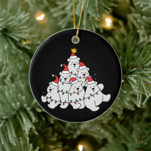 Polar-Bär-Weihnachtsbaum Lustiges Tier Bären Keramik Ornament