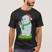 Polar Bär Weihnachtsglocke T-Shirt (Vorderseite)
