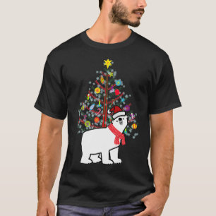 Polar Bär Weihnachtsherzen Tierliebhaber T-Shirt
