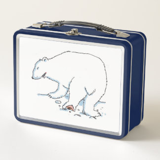 Polar Bär weiß und blau lunchbox