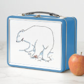 Polar Bär weiß und hellblau lunchbox (Beispiel)