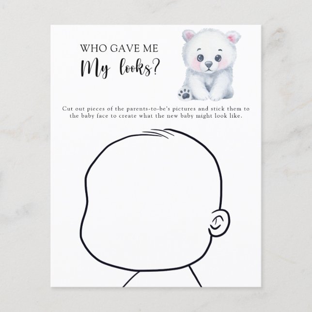 Polar Bär - Wer gab mir mein Aussehen Spiel (Vorderseite)