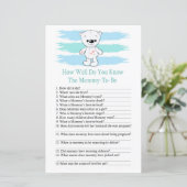 Polar Bär Wie gut wissen Sie, Baby Dusche Spiel (Stehend Vorderseite)