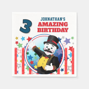 Polar-Bär-Zirkus-Geburtstag  Serviette