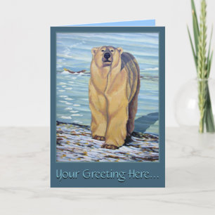 Polar Bären Art Cards Custom Wildlife Art Cards Feiertagskarte