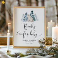 Polar Bären Babydusche Bücher für Babyposter