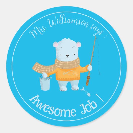 Polar Bären Blue Reward Sticker (Vorderseite)