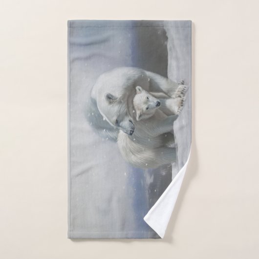 Polar Bären Familienbadehandtuch Badhandtuch Set (Handtuch)