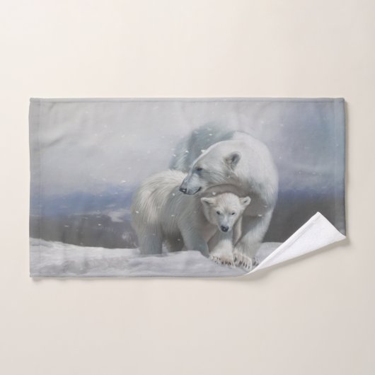 Polar Bären Familienbadehandtuch Badhandtuch Set (Handtuch)