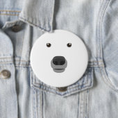 Polar Bären Gesicht Kostüm Karneval Extravagante K Button (Beispiel)