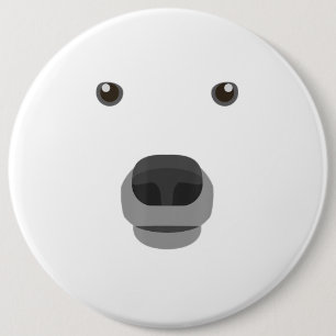 Polar Bären Gesicht Kostüm Karneval Extravagante K Button