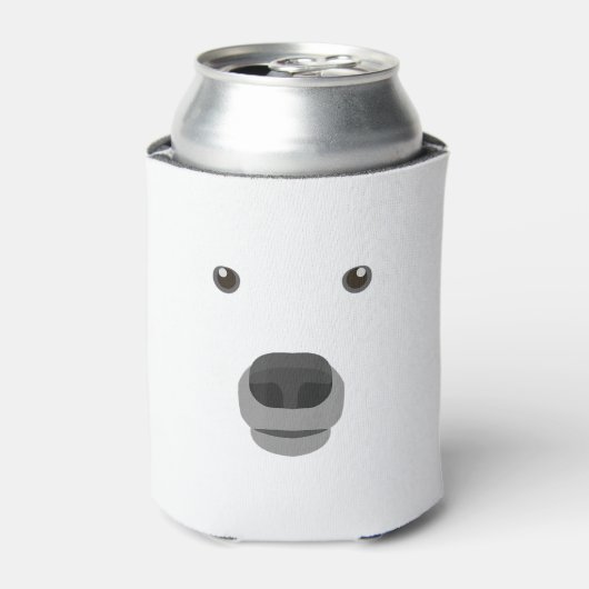 Polar Bären Gesicht Kostüm Karneval Extravagante K Dosenkühler (Kanne Vorderseite)