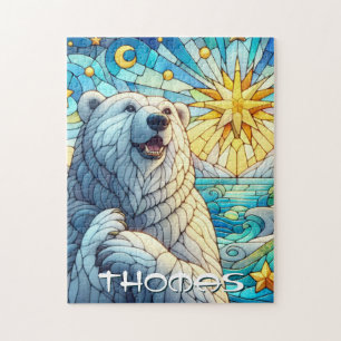 Polar Bären Imitate aus festgehaltenem Glas Person Puzzle