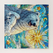 Polar Bären Imitate aus festgehaltenem Glas Person Puzzle (Horizontal)