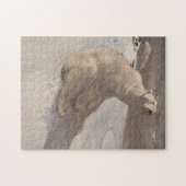 Polar Bären in Schnee Vintage Illustration Puzzle (Horizontal)