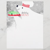 Polar Bären Koch Weihnachtsmenü auf dem Briefkopf (Vorderseite)