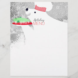 Polar Bären Koch Weihnachtsmenü auf dem Briefkopf