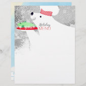 Polar Bären Koch Weihnachtsmenü auf dem Briefkopf (Vorne/Hinten)