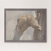 Polar Bären Lounges in Schnee Vintage Illustration Puzzle (Horizontal)