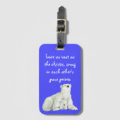 Polar Bären Mama mit ihrem Sack | Gepäckanhänger (Vorderseite Vertikal)