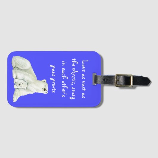 Polar Bären Mama mit ihrem Sack | Gepäckanhänger (Vorderseite (Horizontal))