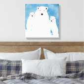 Polar Bären Mama mit Naben Leinwanddruck (Insitu (Schlafzimmer))