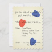 Polar Bären & Puffin Geburtstagsparty Einladung (Rückseite)