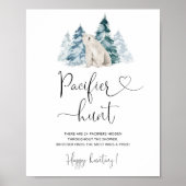 Polar Bären Schnuller Jagen Baby Duschgame Poster (Vorne)