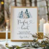 Polar Bären Schnuller Jagen Baby Duschgame Poster