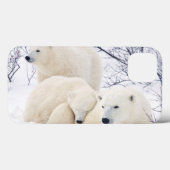 Polar Bären weiblich und zwei Bären 3 Case-Mate iPhone Hülle (Rückseite (Horizontal))
